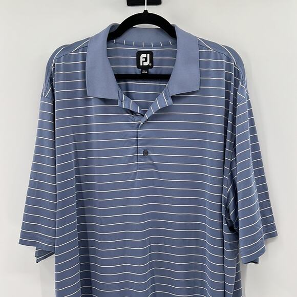 FJ FootJoy Performance Polo - Slate Blue/White - XXL - Picture 2 of 7